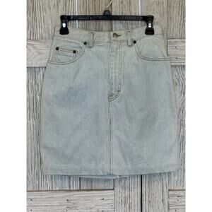 Calvin Klein Jeans Denim Mini Skirt Light Blue Size 8 Made USA
